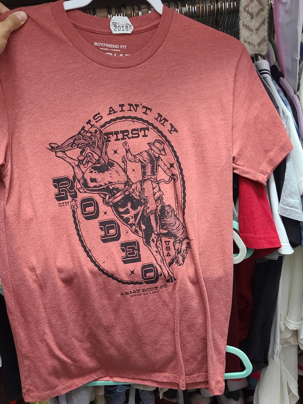 Ariat Dusty Coral Rodeo Graphic Boyfriend Tee